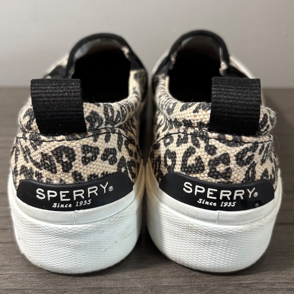 Sperry Top-Sider Crest Twin Gore Platform Leopard Print Slip on Sneaker Size 6 - Picture 5 of 8